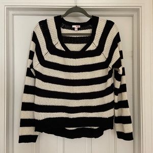 Black and White Knit Sweater